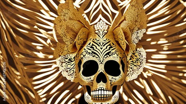 Obraz Día de Muertos México: Papel Picado