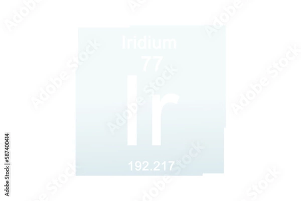 Fototapeta Iridium element against white background