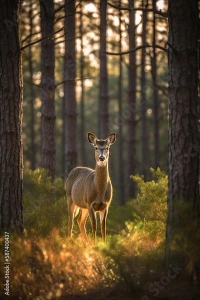 Obraz A deer in the Forest