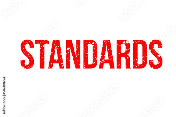 Obraz Digitally generated image of Standards text 