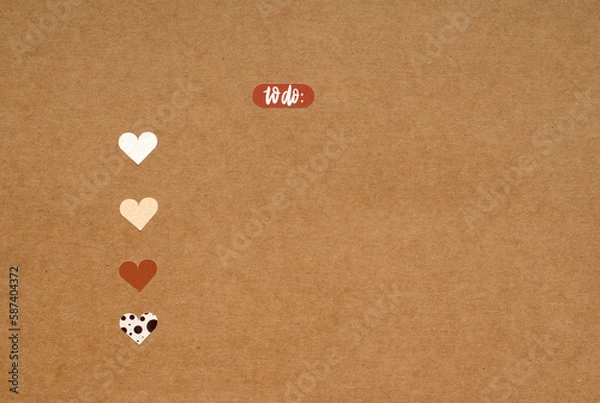 Obraz to do list on brown craft paper background