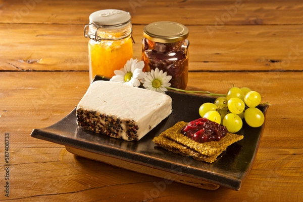 Obraz Vegan Cheese with in a table
