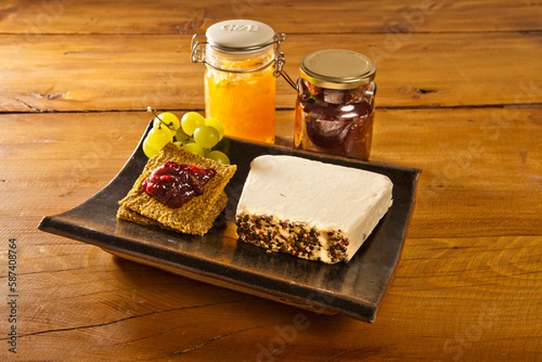 Obraz Vegan Cheese with in a table