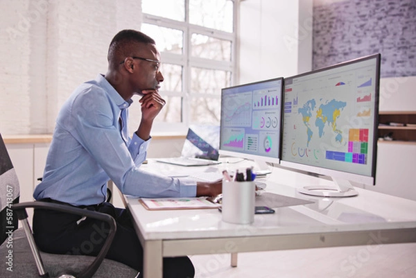 Obraz Financial Business Analytics Data Dashboard