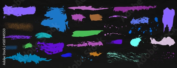 Obraz A Set of Vector Marker Splotches