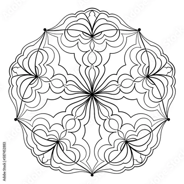 Fototapeta Elegant ornament. Decorative vector frame.