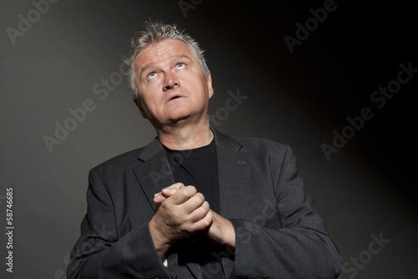 Obraz Mann hofft und betet