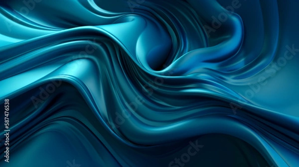Fototapeta abstract blue background with waves