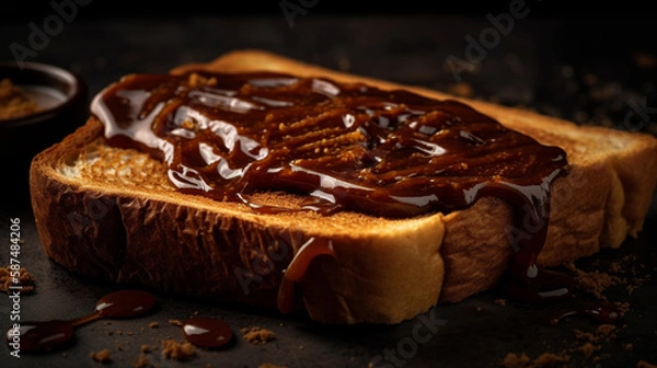 Obraz fresh toast with spread on top