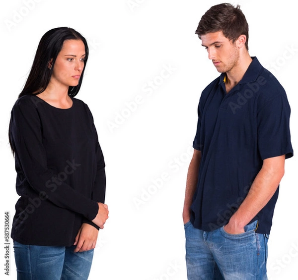 Fototapeta Couple not talking after argument