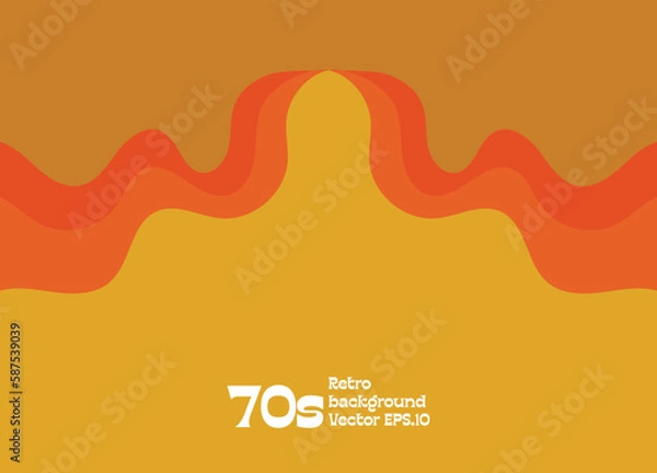 Fototapeta abstract flaming pattern hot theme summer 1970s style modern art background use for advertisment poster website banner landing page product package design vector eps.