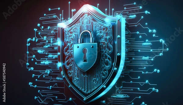 Fototapeta The Cybersecurity Puzzle: Putting the Pieces Together for Maximum Protection - ai generated