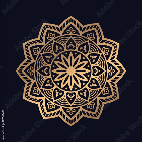 Fototapeta Golden mandala background Design vector
