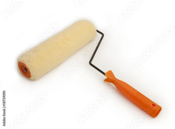 Obraz Paint roller isolated on white background.