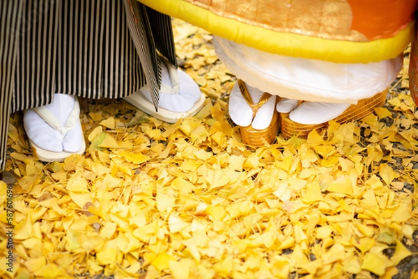 Obraz 着物　足元