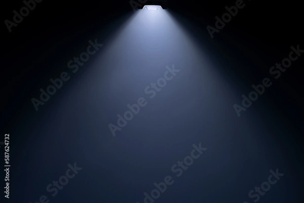 Obraz Close up of light beam isolated on black background