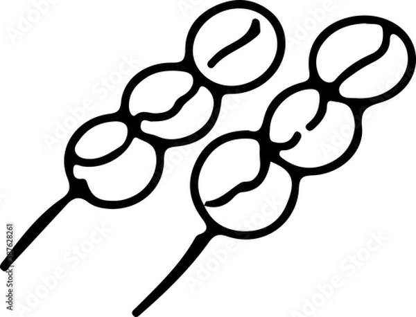 Fototapeta doodle dango