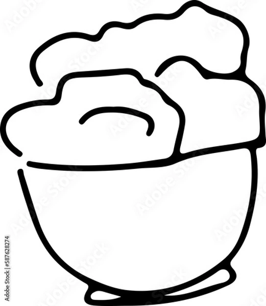 Fototapeta doodle katsudon