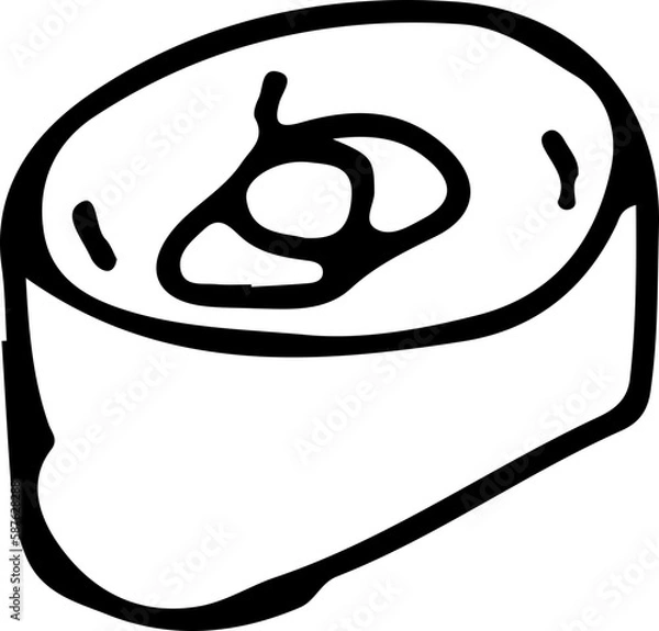 Fototapeta doodle sushi