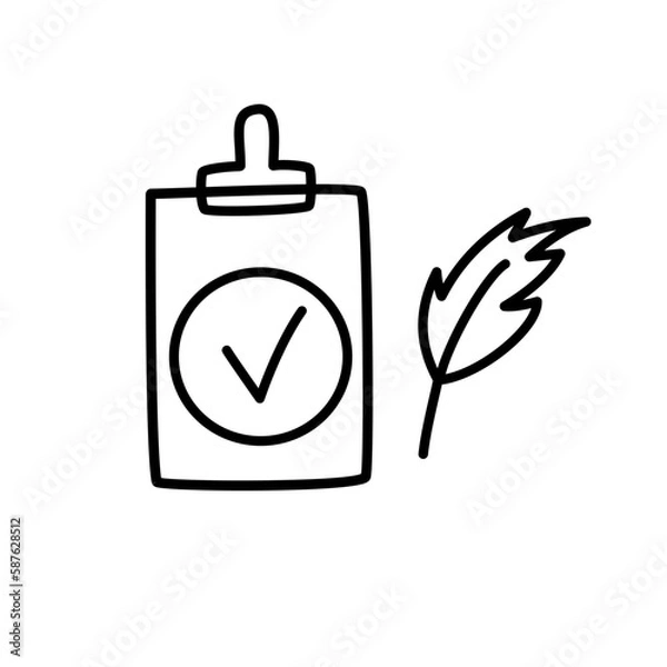 Obraz document line icon