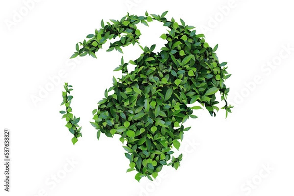 Fototapeta Double exposure world tree environmental concept Isolated on clean background