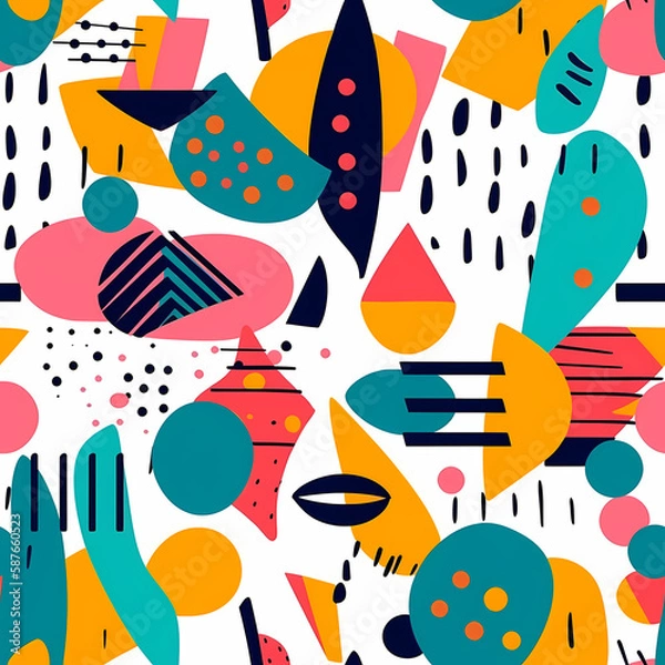 Obraz Colorful Abstract Art Seamless Pattern