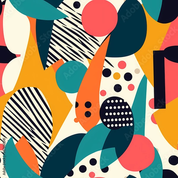 Obraz Colorful Abstract Art Seamless Pattern