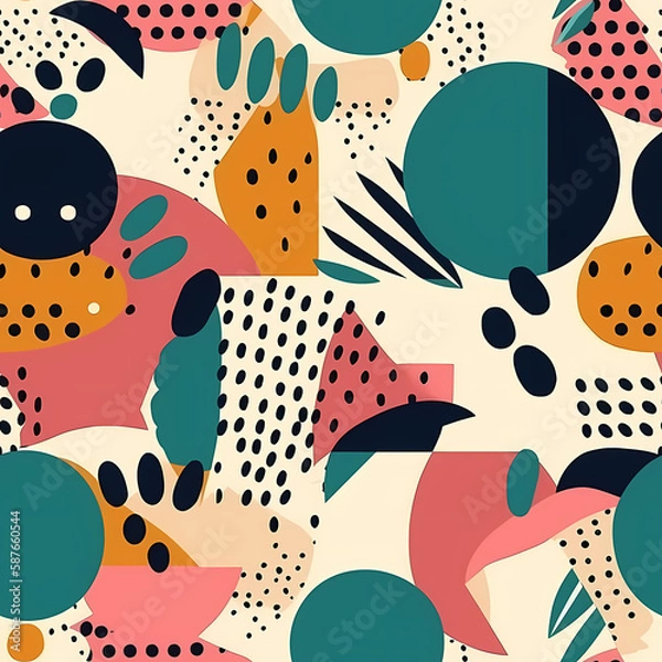 Obraz Colorful Abstract Art Seamless Pattern