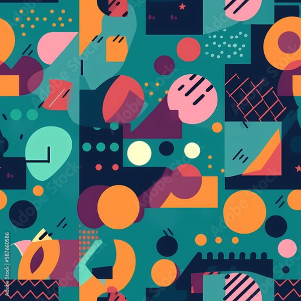 Obraz Colorful Abstract Art Seamless Pattern