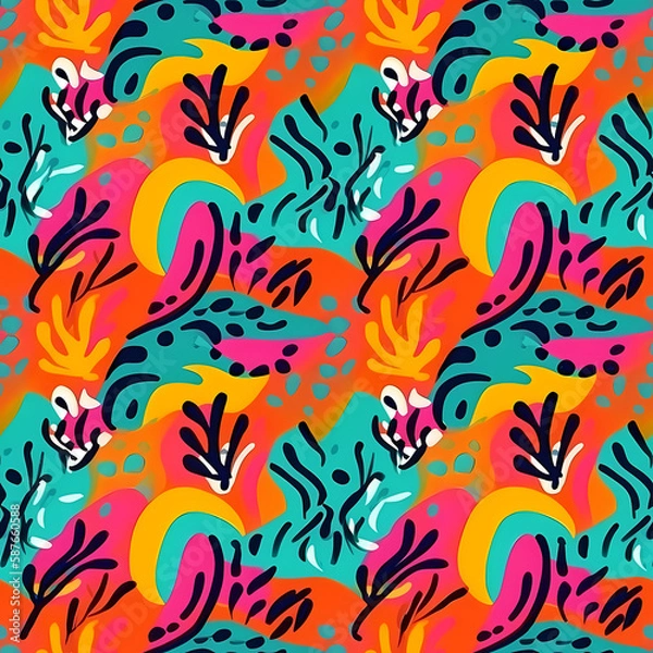 Obraz Colorful Abstract Art Seamless Pattern