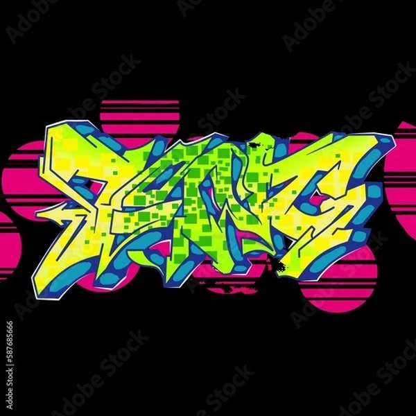 Obraz graffiti on wall07