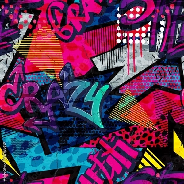 Obraz graffiti on wall04