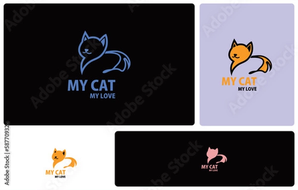Obraz cat logo name