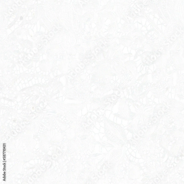 Fototapeta Seamless and transparent  texture. Lace textile pattern with soft vintage material. Seamless floral tulle pattern. Tulle fabric. Lace fabric. Generative AI.
