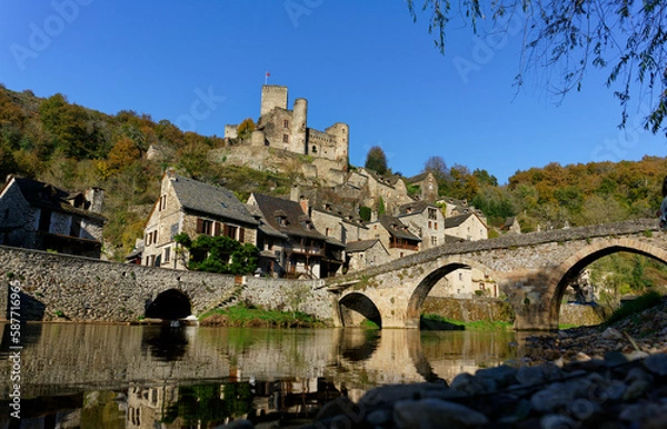 Obraz View of belcastel castle in Aveyron, France. essential place of tourism in the south of france