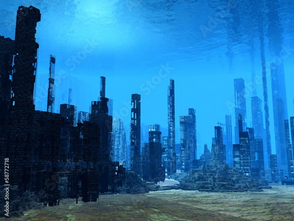 Fototapeta Dno oceanu 3D