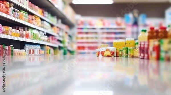 Obraz Stunning Supermarket Blurred Backgrounds for Your Creative Projects
