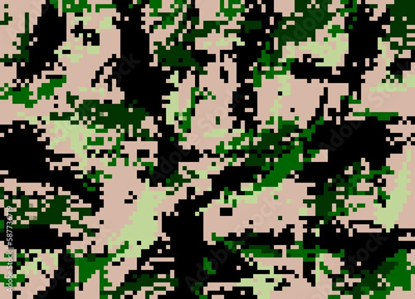 Obraz pattern, illustration, pixel, color, texture, design, wallpaper, digital, shape, element, art, geometric, world
