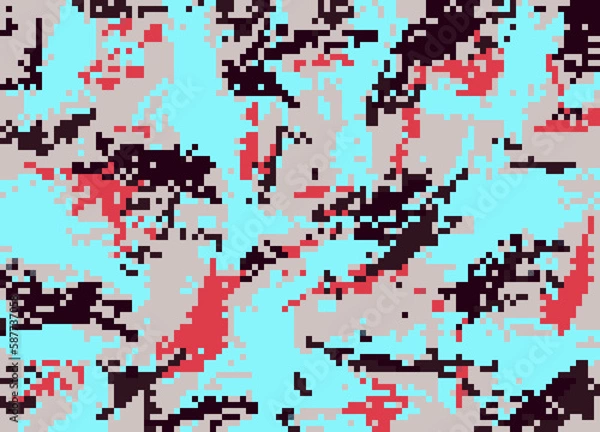 Obraz pattern, illustration, pixel, color, texture, design, wallpaper, digital, shape, element, art, geometric, world