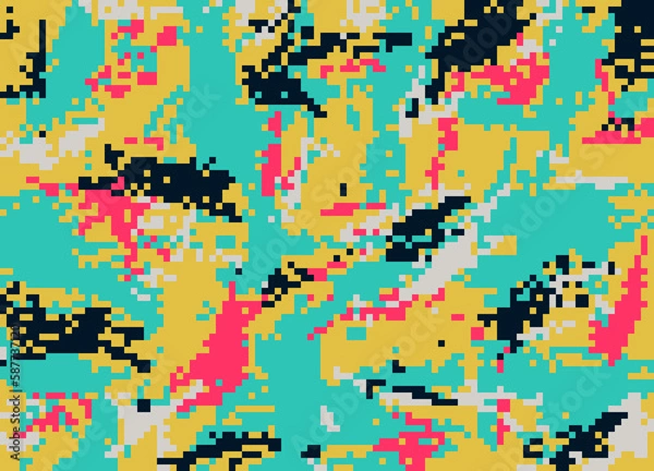 Obraz pattern, illustration, pixel, color, texture, design, wallpaper, digital, shape, element, art, geometric, world