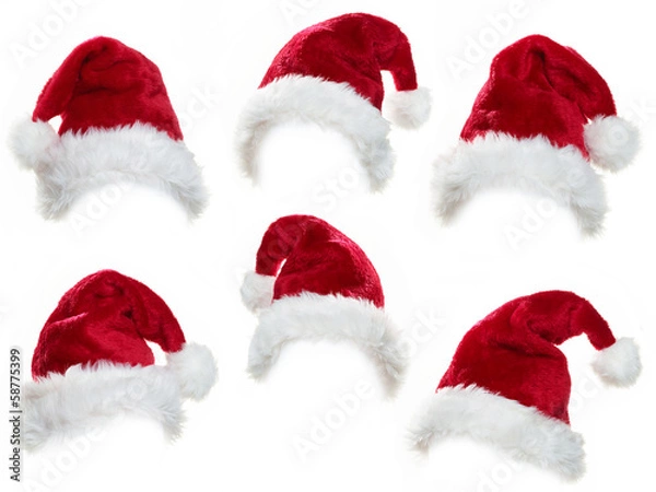 Fototapeta Santa hat collection