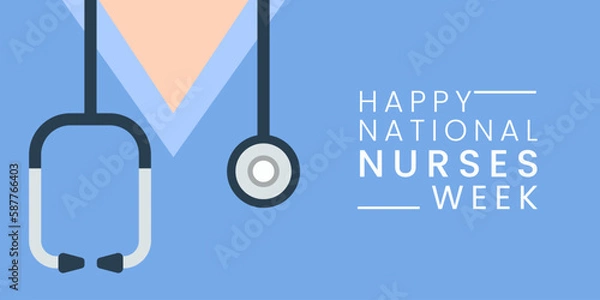 Fototapeta National Nurses Week is observed in United states form 6th to 12th May of each year. National Nurses week banner poster background template vector illustration.
