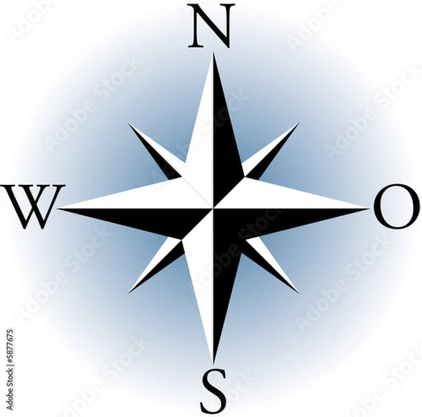 Obraz Compass. A vector illustration.