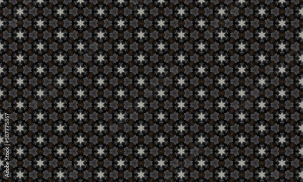 Fototapeta seamless knitted pattern with snowflakes
