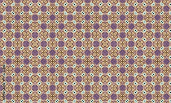 Fototapeta seamless pattern with blue flowers
