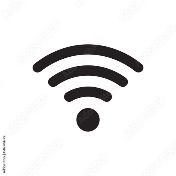 Obraz Wifi signal connect vector icon, wireless internet connection flat sign design. Wi-fi isolated symbol pictogram. UX UI icon