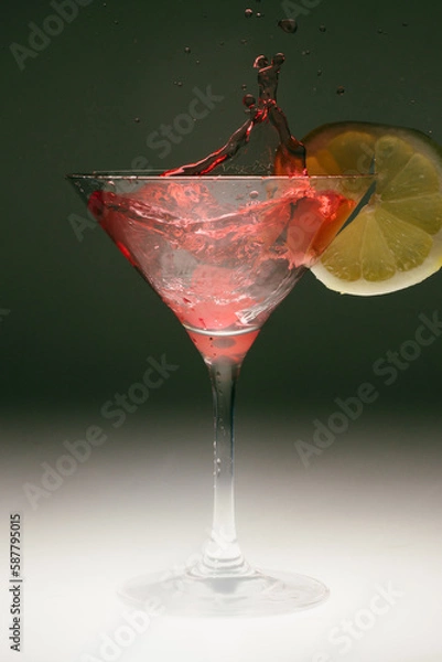 Obraz Roter Cocktail mit Splash