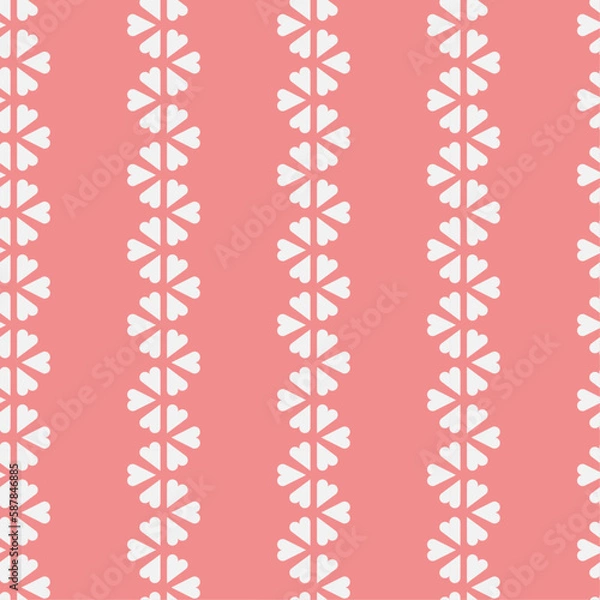 Fototapeta Valentine's Day hearts love pattern (vector)