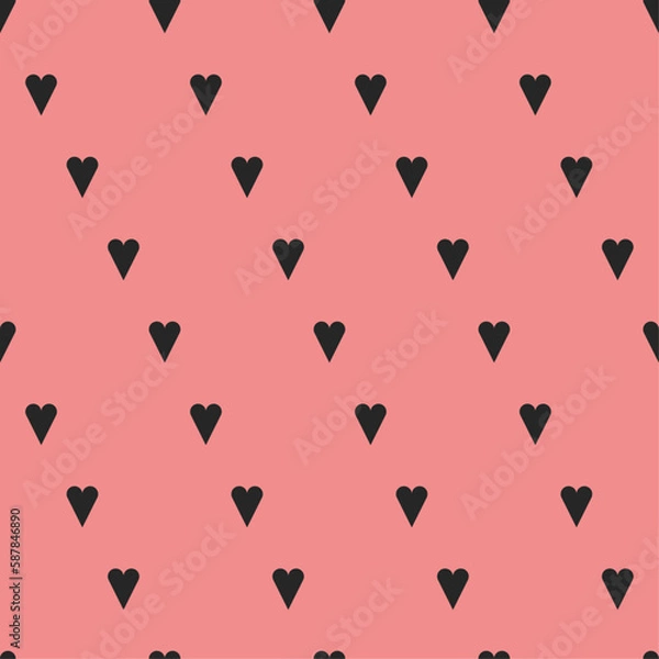 Fototapeta Valentine's Day hearts love pattern (vector)