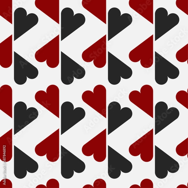 Fototapeta Valentine's Day hearts love pattern (vector)